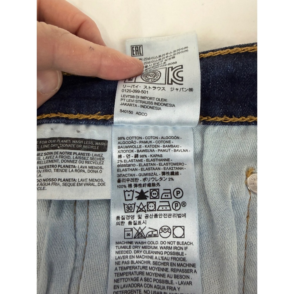 Levi's 514 Men's Jeans 36x32 Straight Fit Dark Wash Stretch Denim - Picture 6 of 11